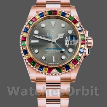 Replica Rolex Yacht-Master 116695 Everose Gold Grey Dial 40MM Herren Replica Uhr