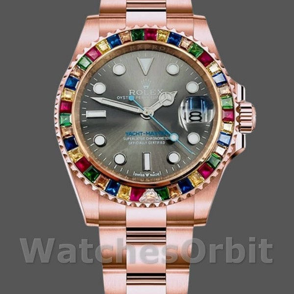 Replica Rolex Yacht-Master 116695 Everose Gold Grey Dial 40MM Herren Replica Uhr Perfekte Replik