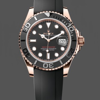 Replica Rolex Yacht-Master 126655 40mm Automatic Black Dial 18kt Everose Gold Uhr