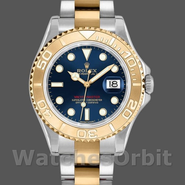 Replica Rolex Yacht-Master 168623 Steel and Gold Blue Dial 35MM Unisex Replica Uhr Hochwertige Unisex Replica Uhr online kaufen