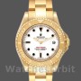 Replica Rolex Yacht-Master 168628 White Dial Yellow Gold 35MM Unisex Replica Uhr