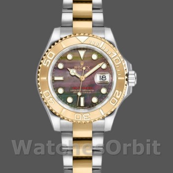 Replica Rolex Yacht-Master 169623 Steel Yellow Gold Black MOP Dial 29MM Lady Replica Uhr