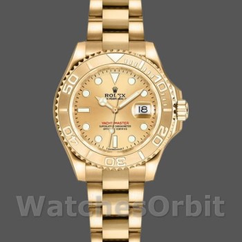 Replica Rolex Yacht-Master 169628 Gelbgold Champagner Zifferblatt 29mm Lady Replica Uhr