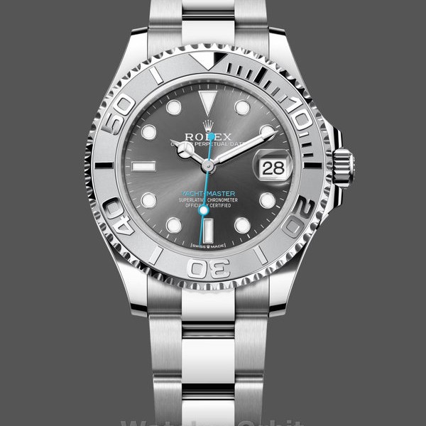 Replica Rolex Yacht-Master 37 Automatic Slate Grey Dial Platinum Bezel Steel M268622 0002 Damen Replica Uhr Stilvolles Accessoire