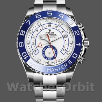 Replica Rolex Yacht-Master II 116680 White Square Dial 44mm Herren Replica Uhr