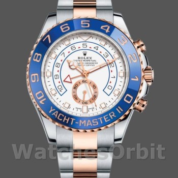 Replica Rolex Yacht-Master II 116681 Weißes Zifferblatt 44mm Herren Replica Uhr