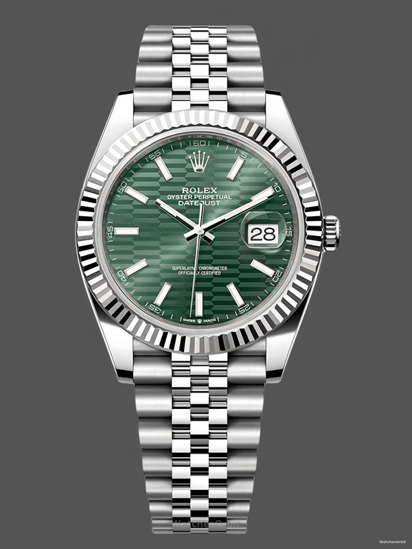 Rolex Datejust 41 Stahl mit geriffelter Lünette 126334 Replica